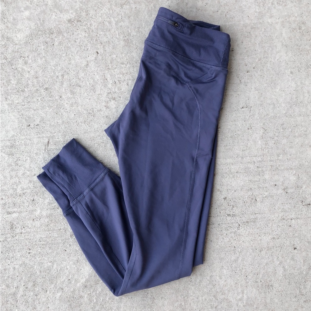 Nike Air Dri-Fit 7/8 Running Leggings in Purple Blue - Picture 5 of 10